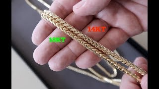 18kt vs 14kt FRANCO CHAINS [upl. by Garlaand]