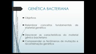 Genética Bacteriana Parte I [upl. by Cost605]