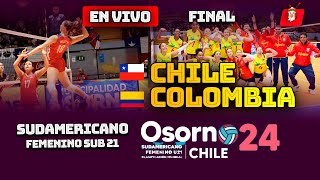 🔴CHILE VS COLOMBIA EN VIVO  TERCER LUGAR SUDAMERICANO DE VOLEY FEMENINO SUB 21  29 SEPTIE [upl. by Adnof]