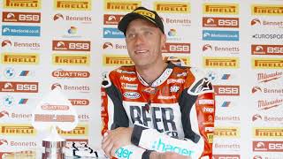 2023 Bennetts British Superbikes Race 3 podium reactions from Snetterton [upl. by Drislane]