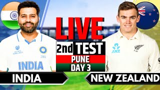 India vs New Zealand 2nd Test Day 3  IND vs NZ Live Match  Live Cricket Match Today Session 2 [upl. by Bonner]