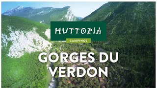 Camping Huttopia Gorges du Verdon  Visite virtuelle à Castellane [upl. by Mahoney]