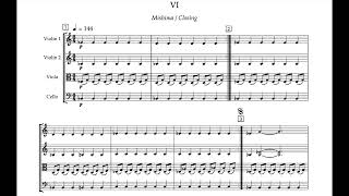 Philip Glass  quotMishima  Closingquot audio  sheet music [upl. by Eiramllij]