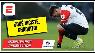 SANTIAGO GIMÉNEZ falla desde el punto penal y le niega el primero a FEYENOORD  Eredivisie [upl. by Nyasuh]