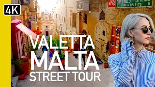 Valletta Malta Full City Street Walk  Whats it really like [upl. by Doherty]