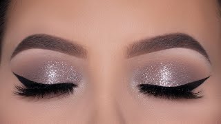 Soft and Easy Sparkly Eye Makeup Tutorial  Cool Toned Eye Makeup [upl. by Simmie]