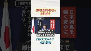 高市早苗総裁選出馬記者会見「食糧自給率100％を目指す」 [upl. by Jacquelynn]