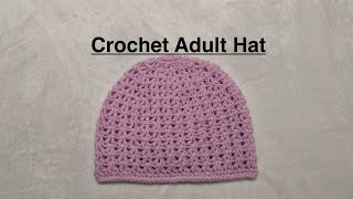 Simple Crochet Beanie for WomenMan  Easy Hat Crochet 2Dc VStitch Pattern [upl. by Louise]