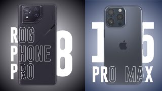 ROG Phone 8 Pro vs iPhone 15 Pro Max The Gamer Showdown [upl. by Isdnil]