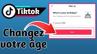 Comment changer votre agesur TikTok 2024 Commentchanger la date de naissance de Tiktok [upl. by Teik]