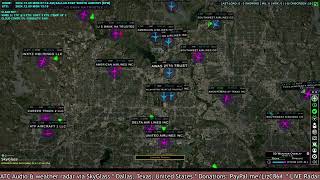 LIVE Air traffic amp weather radar via SkyGlass Dallas Texas United States [upl. by Abdu]