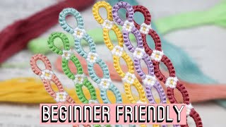 DAISY CHAIN BRACELET TUTORIAL CC  Beginner Friendly [upl. by Eseilanna89]