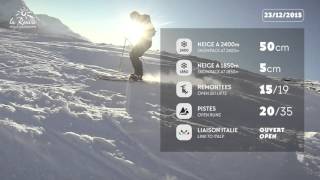 La Rosière Snow Report 23122015 [upl. by Andris]