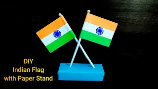 Indian Flag With Stand  Jhanda  Tiranga  Flag of India  Flag with stand  Paper Flag Stand [upl. by Annis]