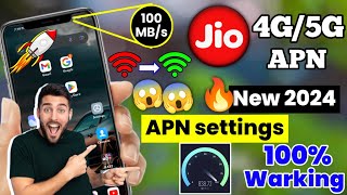 Jio APN Settings For Fast Internet Speed  Jio 4G5G APN Setting 2024  Jio APN For High Speed [upl. by Smailliw]