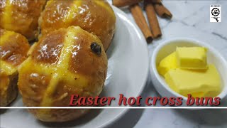 Easter hot cross buns  step by step recipe [upl. by Latrell]