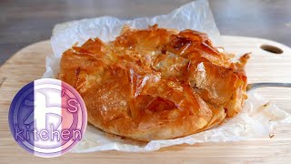 Tourtière aux Pommes à la pâte filo  Recette française  was Kitchen [upl. by Adamec]