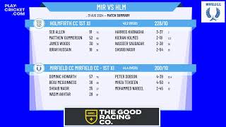 Mirfield CC Mirfield CC  1st XI v Holmfirth CC 1st XI [upl. by Langsdon]