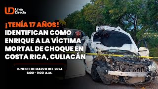 ¡Tenía 17 años Identifican como Enrique a la víctima mortal de choque en Costa Rica Culiacán [upl. by Eleumas178]