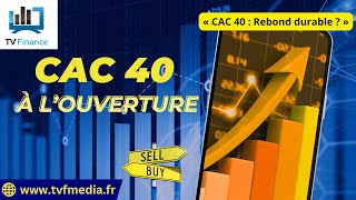 Antoine Quesada  « CAC 40  Rebond durable  » [upl. by Previdi]