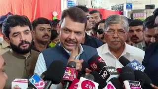 Media interaction  Pune  DCM Devendra Fadnavis  Vande Bharat Train [upl. by Yearwood951]