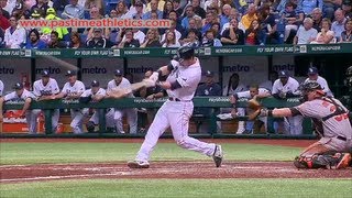 Ben Zobrist Slow Motion Hitting Mechanics Home Run  Baseball Instruction Tips Drills Rays MLB [upl. by Loria138]