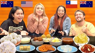 OUR FOREIGN FRIENDS TRY INDIAN SWEETS FOR THE 1ST TIME [upl. by Notsle]