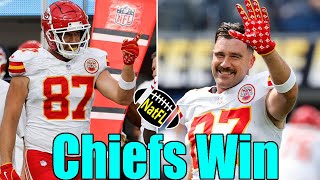 Travis Kelce excited about Win amp New Record in todays game without Taylor Swift in attendance [upl. by Albright]