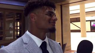 Minkah Fitzpatrick oneonone at SEC Media Days [upl. by Evot566]