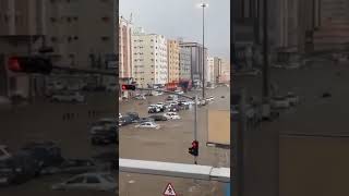 Heavy rains unleashed flooding chaos on the streets of Mecca mothernature [upl. by Ytram]