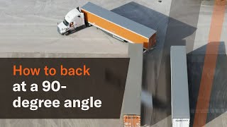 How to back a tractortrailer 90 degrees [upl. by Uttasta]