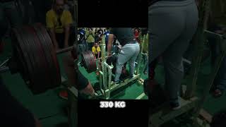 Ye lo bhaiyu India ki new heaviest bench press 330 kg 😅🙌 shorts powerlifting competition [upl. by Zaccaria120]