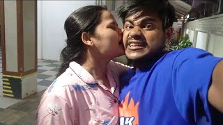 husband wife vlogs Kissing rajlaxmi Rajlaxmiprankstar [upl. by Togram]