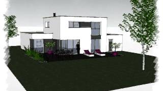 Construire une maison contemporaine toit plat Loire Atlantique 44 [upl. by Astrahan]