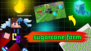 how to 🌀 make powerful 🤯 smart sugarcane farm in Minecraft pocket edition sugarcane farm bedrock 😵 [upl. by Treblih]