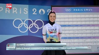 Safia Al Sayegh competed in her first 158 KM road race at the Paris Olympics [upl. by Gipps]