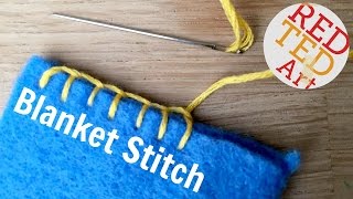 Blanket Stitch How To  Basic Sewing Embroidery amp Hand Sewing [upl. by Oaht]