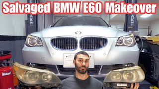 BMW E60 Headlight Restoration Bumper Repair PDR and More [upl. by Dwan]