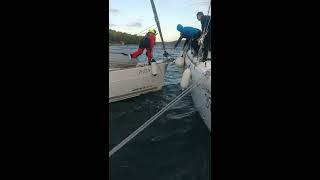 Island Žut CROATIA 2018 mooring docking in Bora accident fail Sail Boat Impression 40 Algiz [upl. by Navad948]