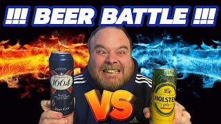 Euro Titans Collide KRONENBOURG vs HOLSTEN PILS beer battle [upl. by Eliseo]