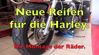 Neue Reifen für die Harley Die Montage der Räder [upl. by Sara-Ann]