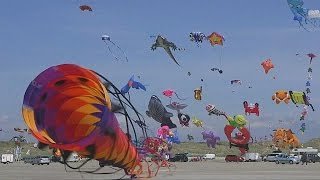 Thousands of kites fill the sky for annual festival [upl. by Latini56]