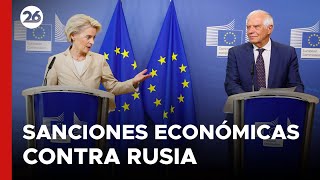 UNIÓN EUROPEA  Las sanciones económicas contra Rusia [upl. by Inaluahek484]