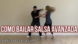 Como Bailar Salsa  Pasos de Salsa Avanzado [upl. by Zerline602]