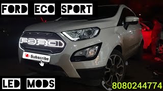 Ford Ecosport  Led Grill  Pillar light  Reflector lights  Modified Ecosport [upl. by Amrac498]