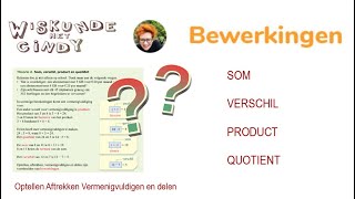 Bewerkingen Wat is een quotient of een product Wat zijn termen en factoren en wat is verschil en som [upl. by Jobie]