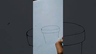 Easy flower vase drawing for kids easydrawingviralviraldrawingtrelikeytshortsshortssubscribe [upl. by Robbin]