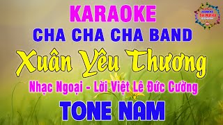 Xuân Yêu Thương Karaoke Tone Nam Cha Cha Cha Band Nhạc Sống Cực Hay Dễ Hát  Karaoke Đại Nghiệp [upl. by Atoiyanap751]