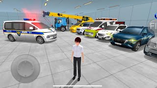 Police Car G Wagon amp All Super Car Parking in Garage amp Ramp Driving  3D Driving Class [upl. by Aracaj]