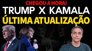 Última atualização das eleições nos EUA  Kamala joga todas as armas contra Trump [upl. by Hamimej]